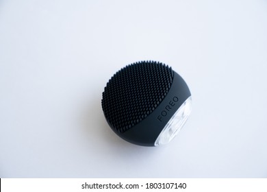 Suzhou., China - August  24, 2020: Luna For Men Facial Cleansing Sonic Brush From Foreo On White Background .