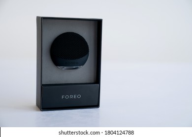 Suzhou., China - August  24, 2020: Luna For Men Facial Cleansing Sonic Brush From Foreo On White Background .