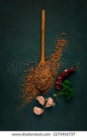 Similar – Image, Stock Photo Marinated heart-shaped chicken breast fillet with rubbing brush