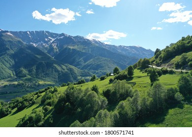 Svaneti mountains Georgia form above
