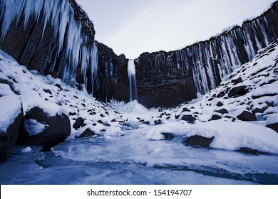 Svartifoss In Winter