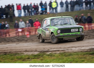 SVETA NEDELJA, CROATIA - NOVEMBER 27, 2016. 7th Rally Show Santa Domenica. Szabolcs Denes / Katalin Varga / Lada 2101 / RWD