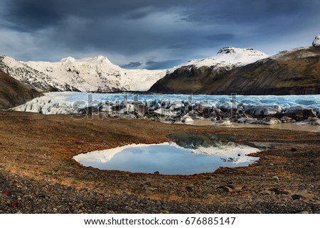 Similar – Image, Stock Photo Aerial view of Iceland’s majestic highland landscape
