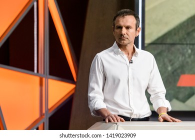 Svyatoslav Vakarchuk, Ukrainian Singer And Founder Of The Okean Elzy Band,  Presents His New Political  Party Holos (Voice) In Kyiv, Ukraine, 07-06-2019. 