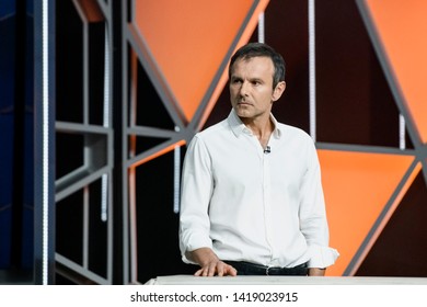 Svyatoslav Vakarchuk, Ukrainian Singer And Founder Of The Okean Elzy Band,  Presents His New Political  Party Holos (Voice) In Kyiv, Ukraine, 07-06-2019. 