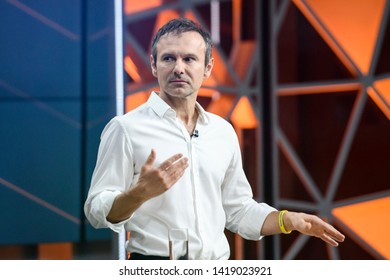 Svyatoslav Vakarchuk, Ukrainian Singer And Founder Of The Okean Elzy Band,  Presents His New Political  Party Holos (Voice) In Kyiv, Ukraine, 07-06-2019. 