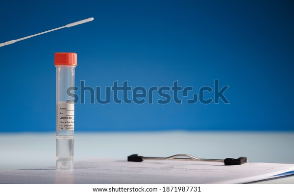 Swab Nasopharyngeal Smear Transport Transparent Vial Stock Photo (Edit ...