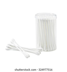 Swabs Cotton Buds Isolated On White Background