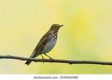 Swainson's Thrush perched during fall migration