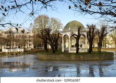 Swan Lake In Kadriorg Park, Tallinn, Estonia