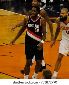 Swanigan, Caleb Forward For The Portland Trailblazers At Talking Stick Resort Arena In Phoenix Arizona USA October 11,2017.