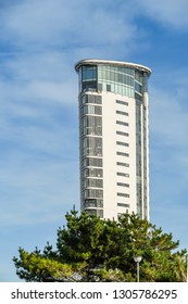 SWANSEA, WALES - OCTOBER 2018: The  Tower At Meridian Quay In Swansea Dominates The City's Skyline.