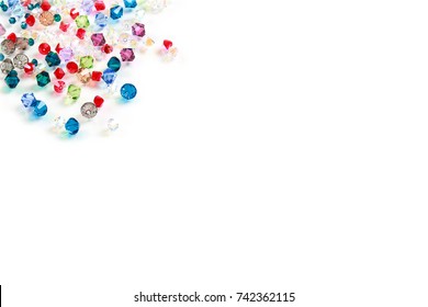 Swarovski Crystal Header On White Background