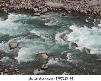 Swat River Flowing Water And Stones