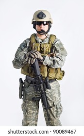 Swat Team Officer On White Isolated Stock Photo 90089467 | Shutterstock
