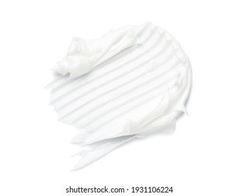 Swatch of cosmetic face cream isolated on white background