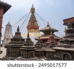 Swayambhu or Monkey or Swayambhunath Temple. Kathmandu. Nepal