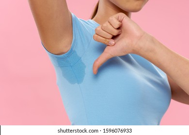 Sweat Odor Deodorant Pink Background