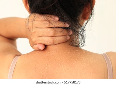 sweat. water drop on human skin ,exercise concept