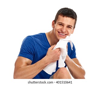 Sweating Man With Towel