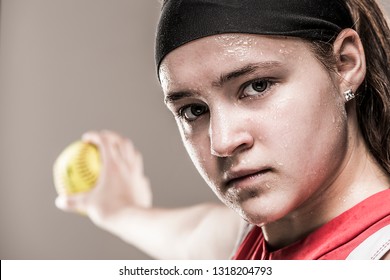 Sweaty Softball Pitcher