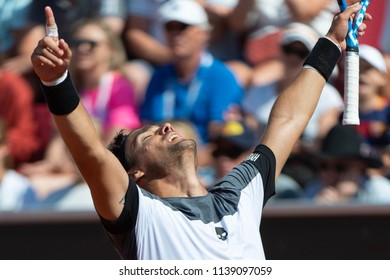 Båstad Sweden 21 July 2018. Fabio Fognini After Defeating Verdasco In The Semi Final In Swedish Open 2018