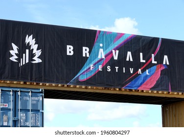 NORRKÖPING, SWEDEN- 25 JUNE 2015:
Entrance And Signs At Bråvalla Festival. Photo Jeppe Gustafsson