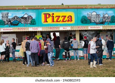 NORRKÖPING, SWEDEN- 27 JUNE 2014: Sale Of Pizza At Bråvalla Festival. Photo Jeppe Gustafsson