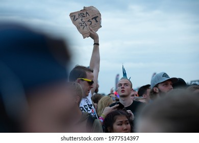 NORRKÖPING, SWEDEN- 30 JUNE 2016:
Audience Before A Zara Larsson Concert At Bråvalla Festival, Norrköping, Sweden. Photo Jeppe Gustafsson