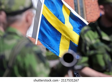 MALMSLÄTT, SWEDEN- 5 MAY 2018: Soldiers in the Swedish Armed Forces.Photo Jeppe Gustafsson