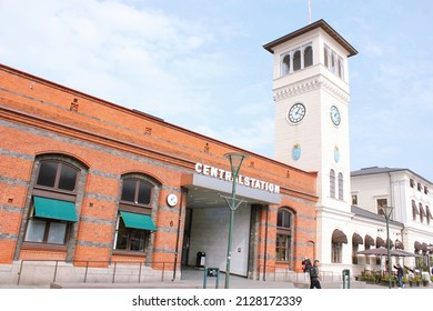 Malmö, Sweden - April 16, 2021: Malmö Central Station - Malmö Centralstation, A Railway Station On The Southern Main Line