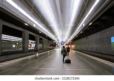 Malmö, Sweden - April 16, 2021: Malmö Central Station - Malmö Centralstation, A Railway Station On The Southern Main Line