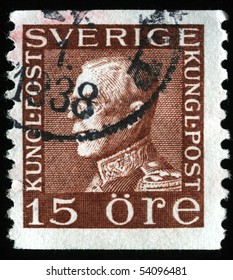  SWEDEN - CIRCA 1938: A Stamp Printed In Sweden Shows Gustaf V Of Sweden, Circa 1938