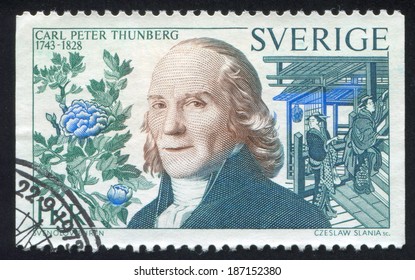 SWEDEN - CIRCA 1973: Stamp Printed By Sweden, Shows Carl Peter Thunberg, Circa 1973