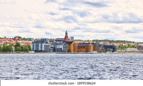 Östersund, Sweden - Jul 05, 2020: Residential Area In Östersund In Front Of Lake Storsjön.