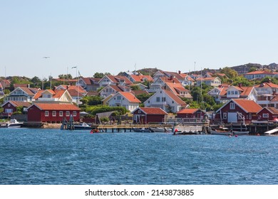 Fiskebäckkil, Sweden, July, 2017, Old Fishing Village On The Swedish West Coast