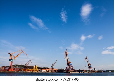 Sweden July 7 2014. The Port of Gothenburg, Sweden