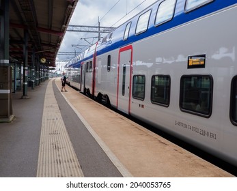 Södertälje, Sweden -June, 2021: Train Station In Sodertalje, Södermanland And Stockholm County, Scandinavia. North Europe.