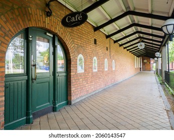 Nyköping, Sweden -June, 2021: Train Station Of Nyköping. Södermanland, Scandinavia. North Europe.