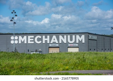 Mölndal, Sweden - May 26 2022: Exterior Of A Mechanum Repair Shop.