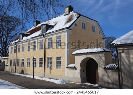 Sweden. Old houses of the twentieth century, in the city of Linköping. Ostergotland province.