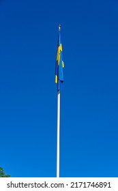 Swedish flag in blue with yellow cross