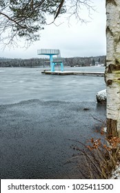 Swedish Lake Swiming Place In Winter