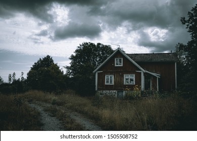 Swedish Scandinavian Old House In Forest