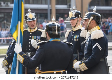 Swedish servicemen before the beginning of the military parade dedicated to the 30th anniversary of Ukraine's Independence. On August 24, 2021 in Kyiv, Ukraine.