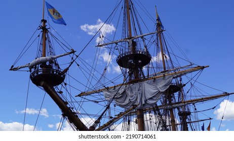 Swedish Tall Ship Replica In Port