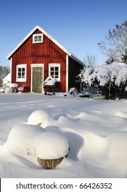 Swedish Workhouse In Winter Season