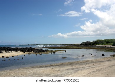 Sweeping Landscape View Of Kaloko-Honokohau National Historical Park At Low Tide In The Kona District, Hawaii, USA