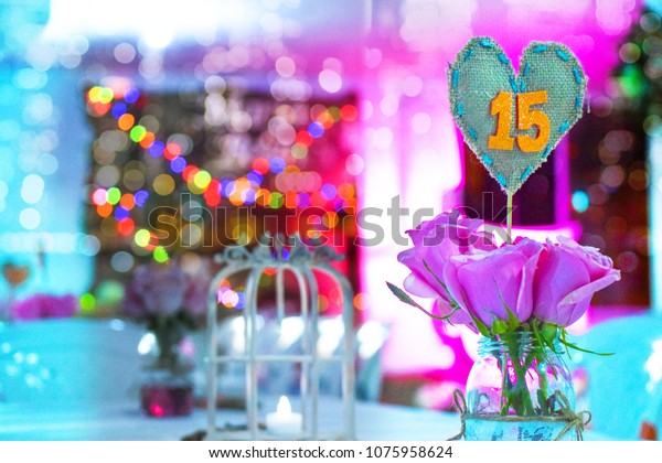 Sweet 15 Party Theme Stock Photo Edit Now 1075958624