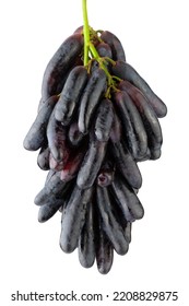 Sweet Black Sapphire Grapes On A White Background